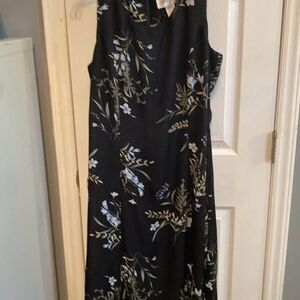 Studio I Black Floral Dress Size 14